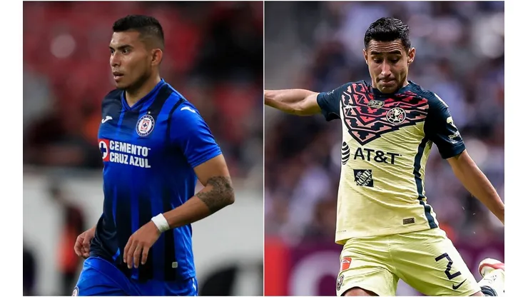 Orbelin Pineda of Cruz Azul (left) and Luis Fuentes of Club America