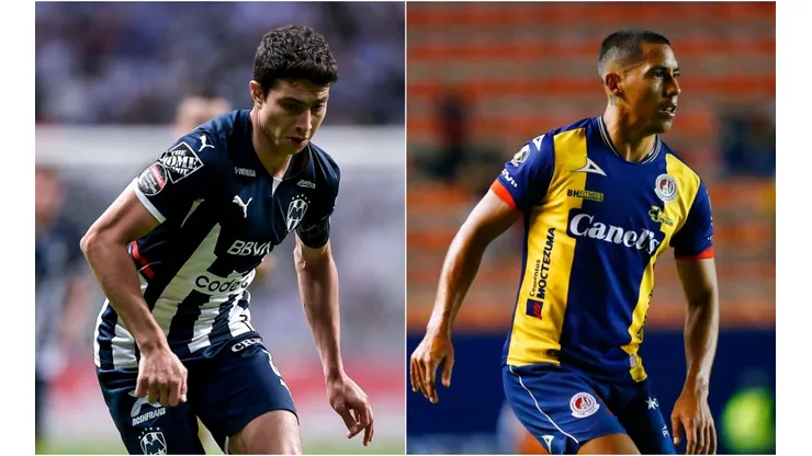 Stefan Medina of Monterrey (left) and Ricardo Chavez of San Luis