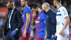 Sergio Agüero left the pitch during the match against Alaves