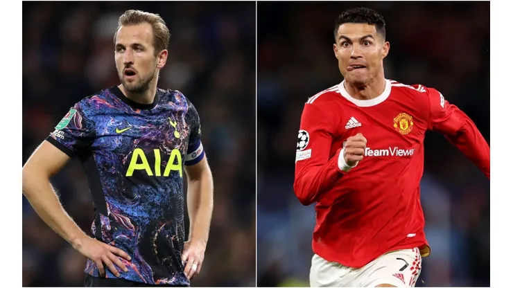 Harry Kane of Tottenham (left) and Cristiano Ronaldo of Manchester United (right)