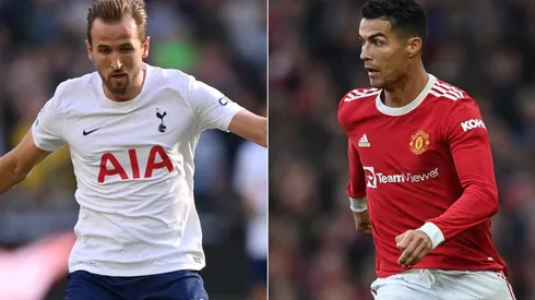 Harry Kane of Tottenham (left) and Cristiano Ronaldo of Manchester United.