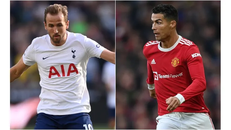 Harry Kane of Tottenham (left) and Cristiano Ronaldo of Manchester United.
