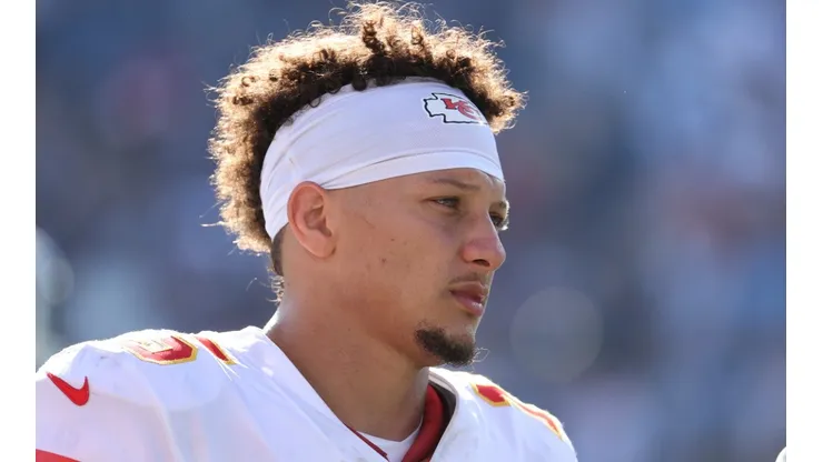Patrick Mahomes during the Chiefs 27-3 loss to the Tennessee Titans in Week 7 of the 2021 NFL regular season.