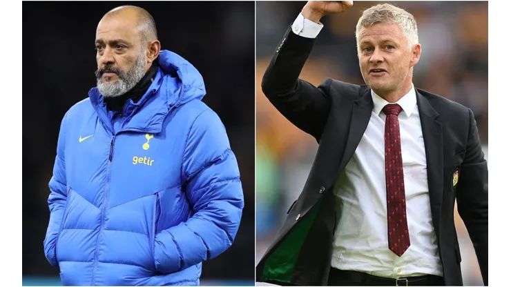 Nuno Espirito Santo of Tottenham (left) and Ole Gunnar Solskjaer of Manchester United (right)