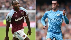 Michail Antonio of West Ham (left) and Phil Foden of Manchester City.