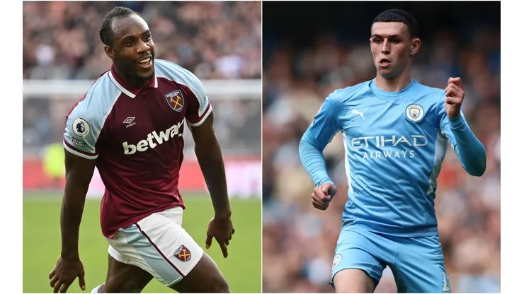 Michail Antonio of West Ham (left) and Phil Foden of Manchester City.