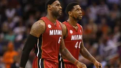 Udonis Haslem (right) was teammate with LeBron James during a successful era in the Miami Heat.