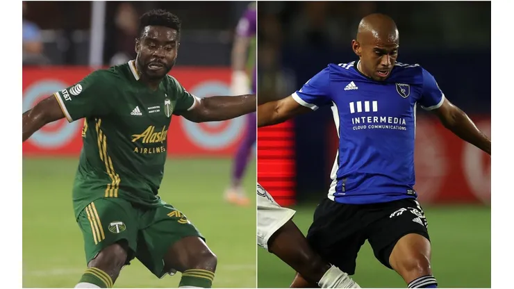 Eryk Williamson of Portland Timbers (left) and Judson of San Jose Earthquakes