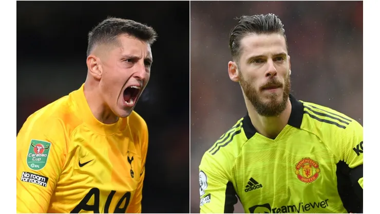 Pierluigi Gollini of Tottenham (left) and David de Gea of Manchester United (right)