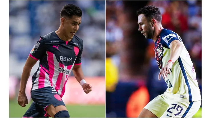 Edson Gutiérrez of Monterrey (left) and Miguel Layun of Club America