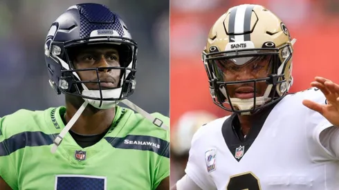 Geno Smith of the Seahawks (left) and Jameis Winston of the Saints