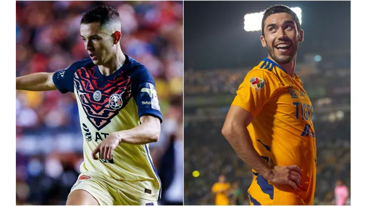 Alvaro Fidalgo of Club America (left) and Juan Vigón of Tigres (right)