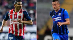 Gilberto Sepúlveda of Chivas (left) and Roberto Alvarado of Cruz Azul (right)