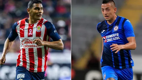 Gilberto Sepúlveda of Chivas (left) and Roberto Alvarado of Cruz Azul (right)