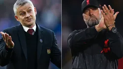 Ole Gunnar Solskjaer of Manchester United (left) and Jurgen Klopp of Liverpool (right)