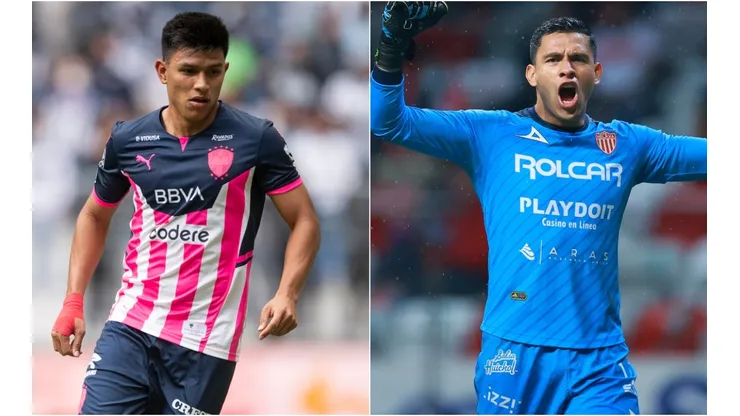 Jesús Gallardo of Monterrey (left) and Luis Malagon of Necaxa (right)