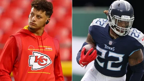 Patrick Mahomes (left) heaped praise on Derrick Henry.