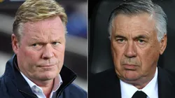 Barcelona manager Ronald Koeman (left) and Real Madrid coach Carlo Ancelotti.