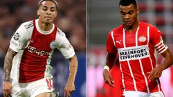 Antony of Ajax (left) and Cody Gakpo of PSV (right)