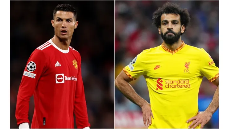Cristiano Ronaldo of Manchester United (left) and Mohamed Salah of Liverpool (right)