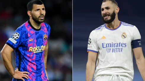 Sergio Aguero of Barcelona (left) and Karim Benzema of Real Madrid (right)