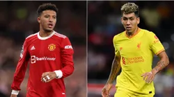 Jadon Sancho of Manchester United (left) and Roberto Firmino of Liverpool (right)