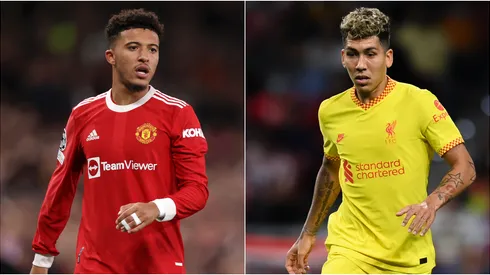Jadon Sancho of Manchester United (left) and Roberto Firmino of Liverpool (right)