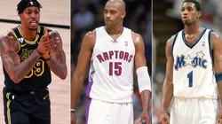 Dwight Howard (left), Vince Carter (c), and Tracy McGrady were left out of the NBA 75th anniversary list.