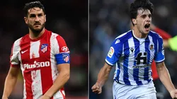 Koke of Atletico Madrid (left) and Julen Lobete of Real Sociedad (right)
