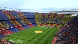 View of the Camp Nou during a matchday of La Liga between Barcelona and Real Madrid.