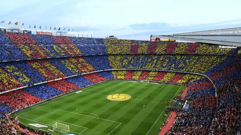 View of the Camp Nou during a matchday of La Liga between Barcelona and Real Madrid.