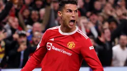 Cristiano Ronaldo celebrates his goal against Atalanta in the Champions League.