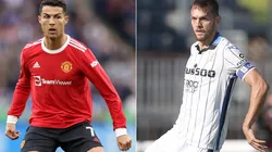 Cristiano Ronaldo of Manchester United (left) and Rafael Toloi of Atalanta