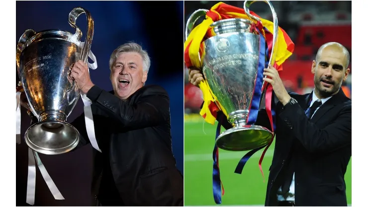 Real Madrid's 2014 UEFA Champions League (left) and Barcelona's 2011 UEFA Champions League (right)