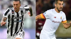 Federico Bernardeschi of Juventus (left) and Henrikh Mkhitaryan of Roma (right)