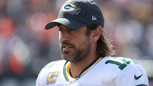 Aaron Rodgers of the Green Bay Packers after the game against the Bengals