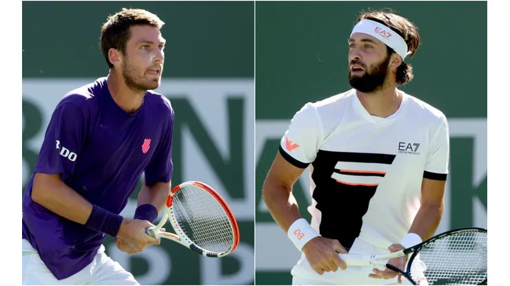 Cameron Norrie (left) and Nikoloz Basilashvili