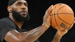 Lebron James of the Los Angeles Lakers