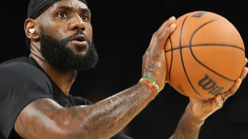 Lebron James of the Los Angeles Lakers