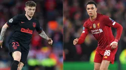 Trippier of the Atletico Madrid (left) and Alexander-Arnold of Liverpool