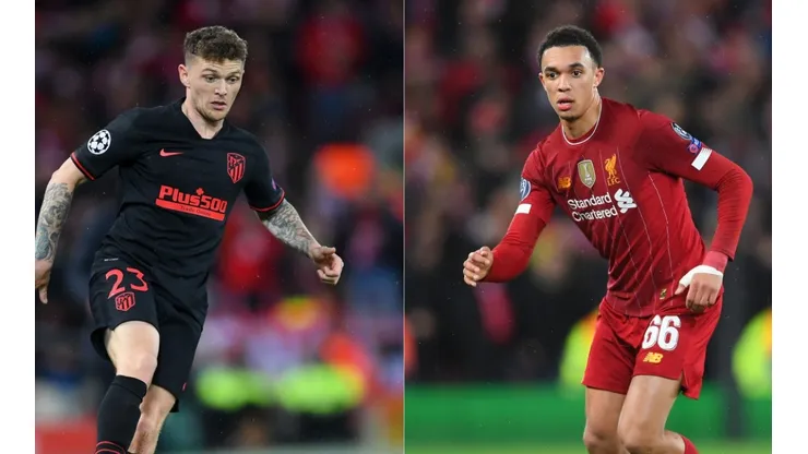 Trippier of the Atletico Madrid (left) and Alexander-Arnold of Liverpool