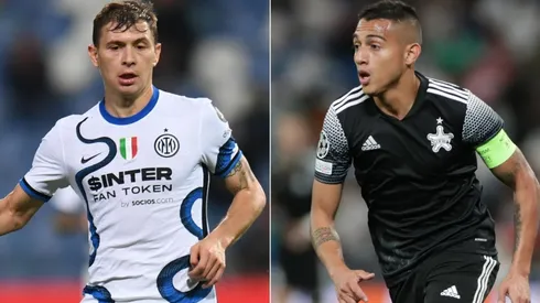 Nicolo Barella of Inter Milan (left) and Frank Castaneda of Sheriff