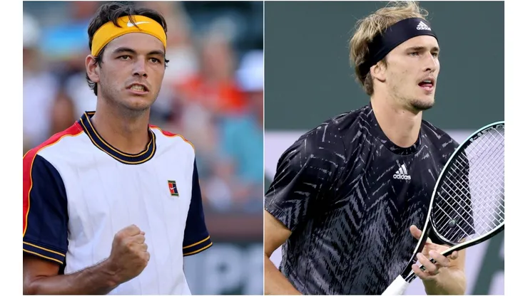 Taylor Fritz of the United States (left) and Alexander Zverev of Germany (right)