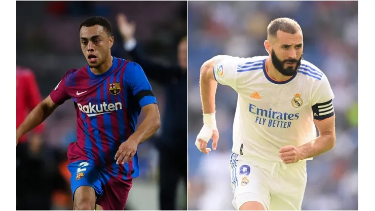 Sergiño Dest and Karim Benzema (Getty Images)
