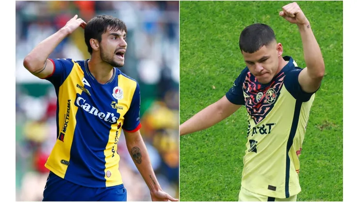 Unai Bilbao of Atletico San Luis (left) and Richard Sanchez of Club America.