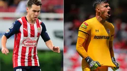 Jesus Angulo of Chivas (left) and Luis Garcia of Toluca (right)