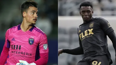 JT Marcinkowski of San Jose Earthquakes (left) Jesus Murillo of Los Angeles FC