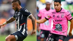 Duvan Vergara of Monterrey (left) and Jose Ramirez of Club Leon