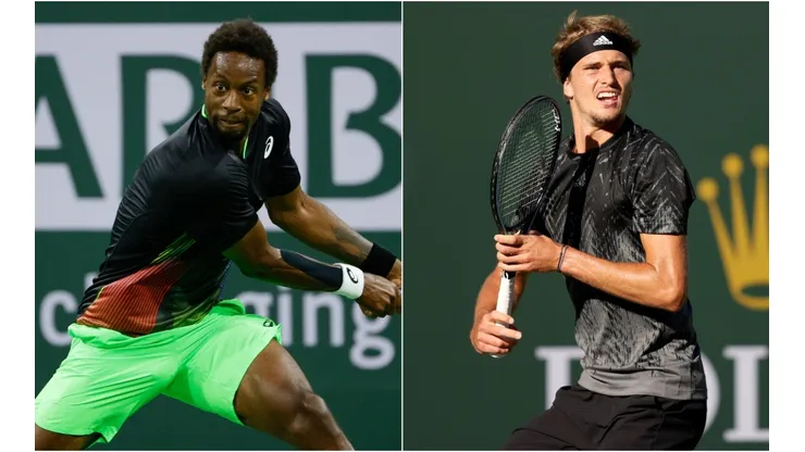 Gael Monfils (left) and Alexander Zverev