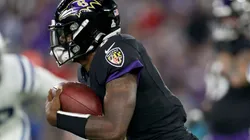 Lamar Jackson against the Indianapolis Colts in the last games of the Week 5, an amazing performance by Jackson to comeback and win the game. By Rob Carr